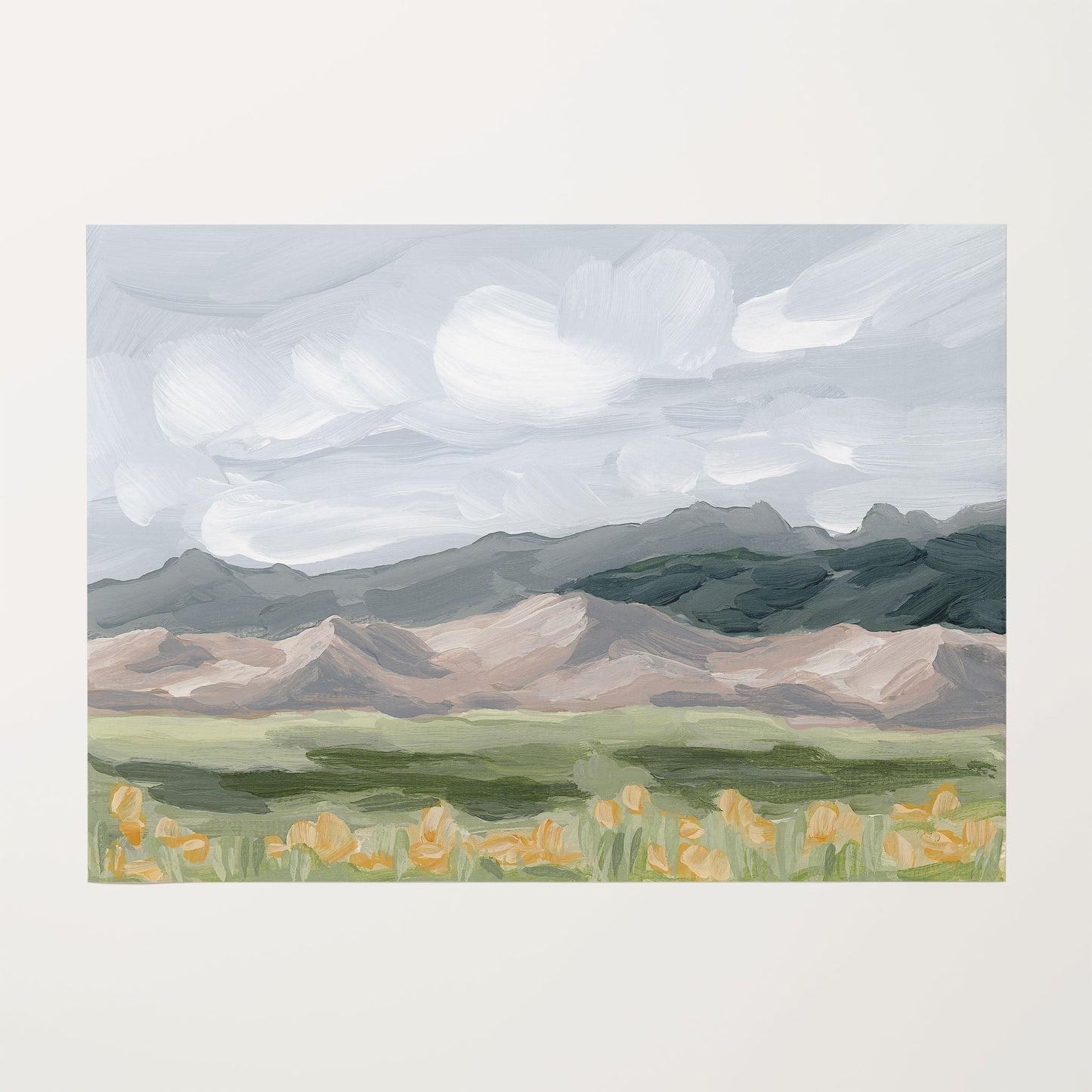 ’Sand Dunes in Summer’ Art Print - Rolled Canvas / 8x10 / No Frame - Great Sand National Park - abstract - Artwork