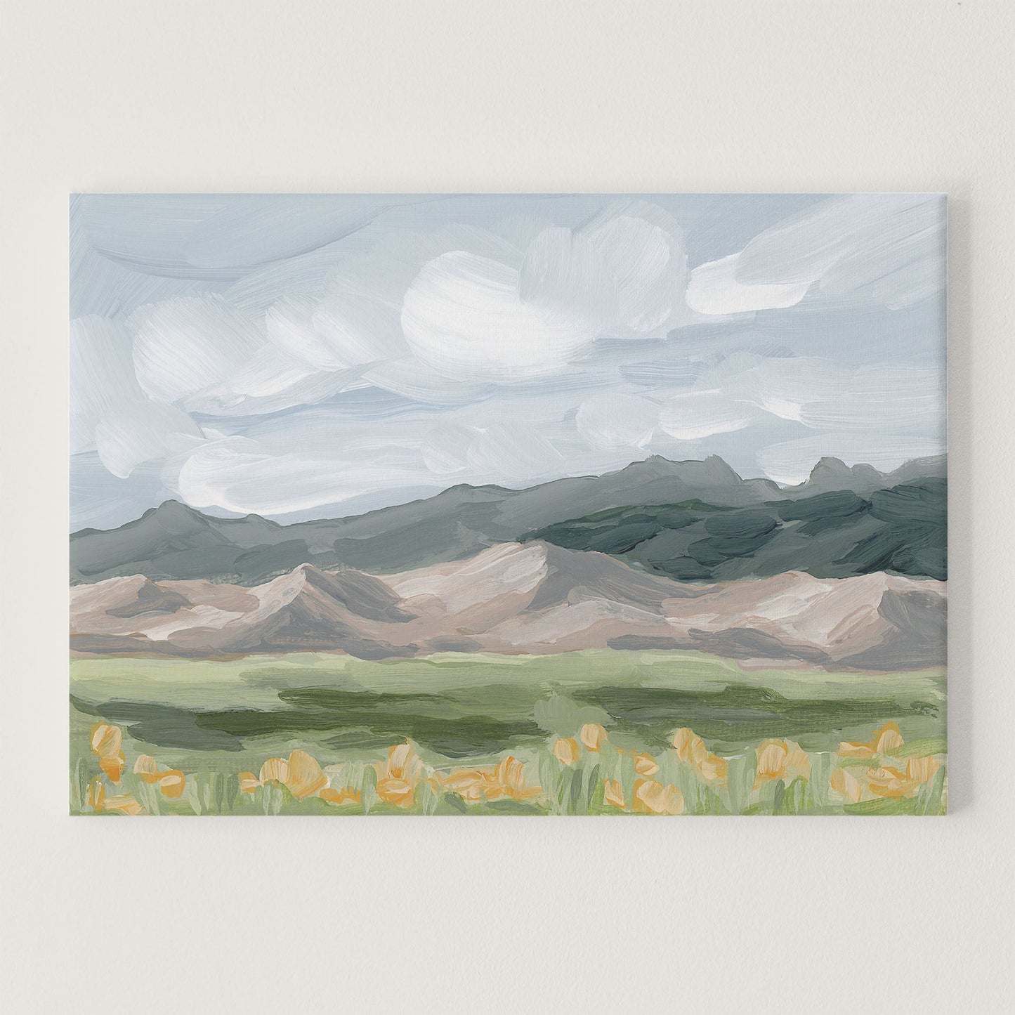 ’Sand Dunes in Summer’ Art Print - Stretched Canvas / 8x10 / No Frame - Great Sand National Park - abstract