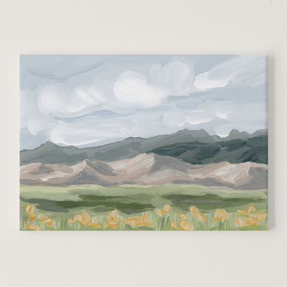 ’Sand Dunes in Summer’ Art Print - Stretched Canvas / 8x10 / No Frame - Great Sand National Park - abstract - Artwork