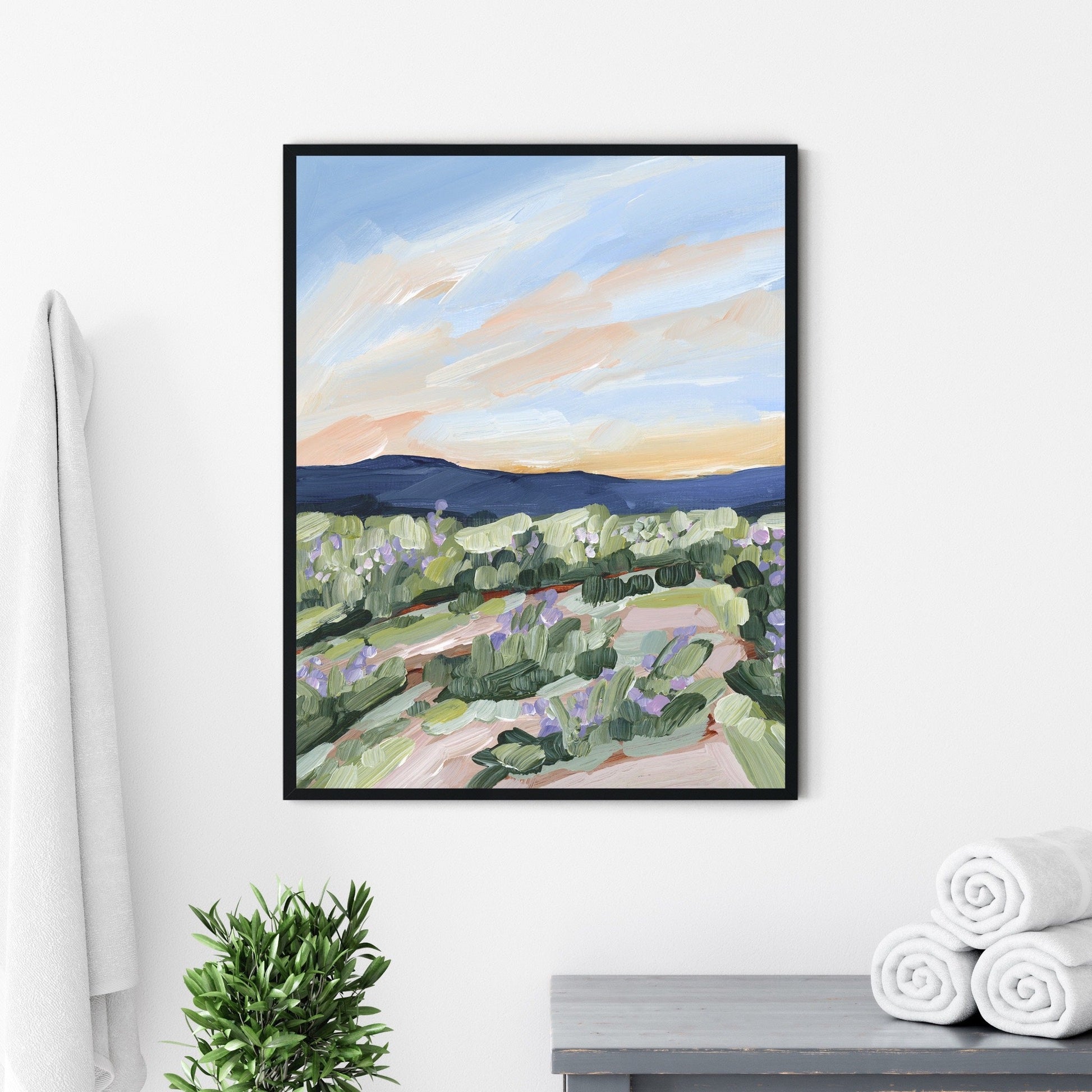 ’Sandstone and Wildflowers’ Art Print - Mountain Wildflower Wall - abstract - Artwork - Colorado - Flower