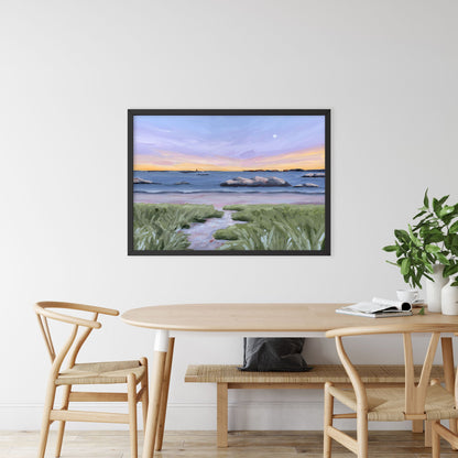 ’Sandy Cove’ Art Print - New England Wall - Artwork - Beach - coast - Coastal