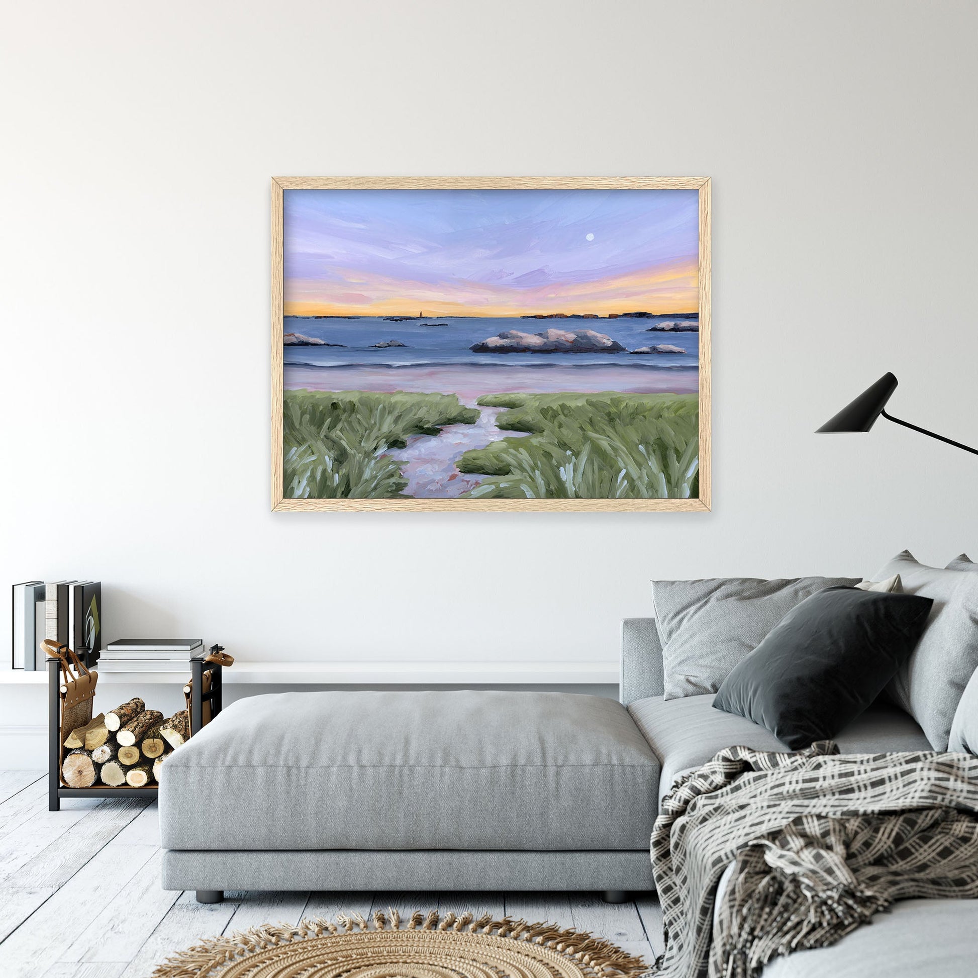 ’Sandy Cove’ Art Print - New England Wall - Artwork - Beach - coast - Coastal