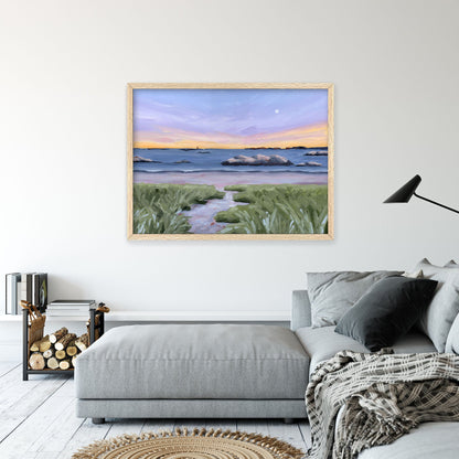 ’Sandy Cove’ Art Print - New England Wall - Artwork - Beach - coast - Coastal