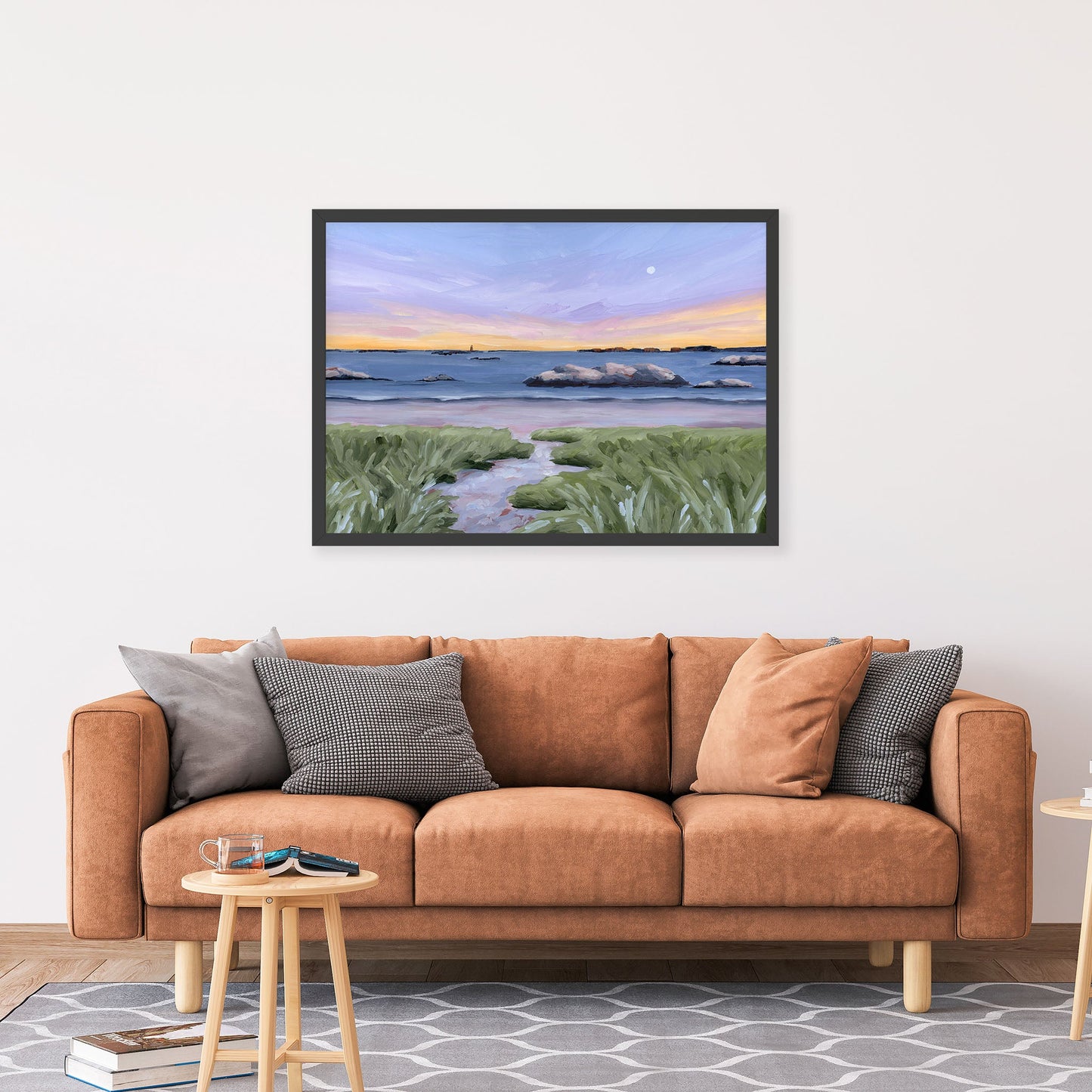 ’Sandy Cove’ Art Print - New England Wall - Artwork - Beach - coast - Coastal