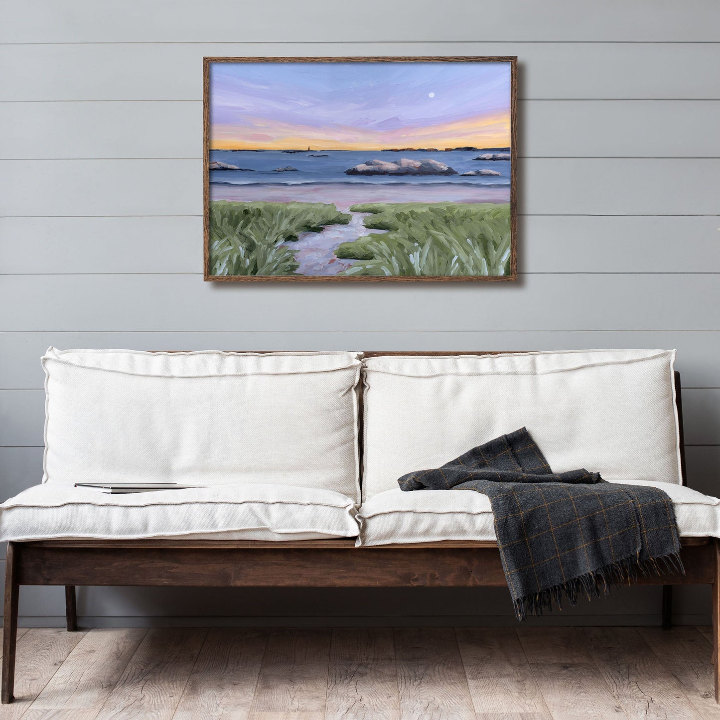 ’Sandy Cove’ Art Print - New England Wall - Artwork - Beach - coast - Coastal