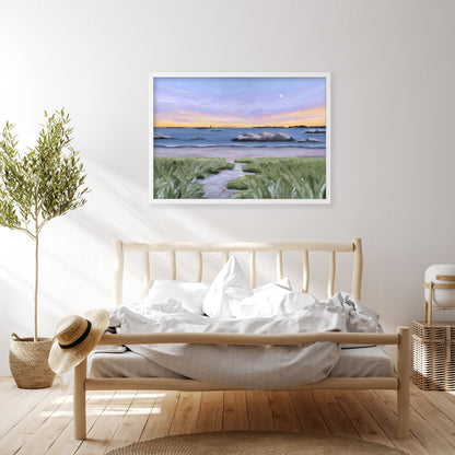 ’Sandy Cove’ Art Print - New England Wall - Artwork - Beach - coast - Coastal