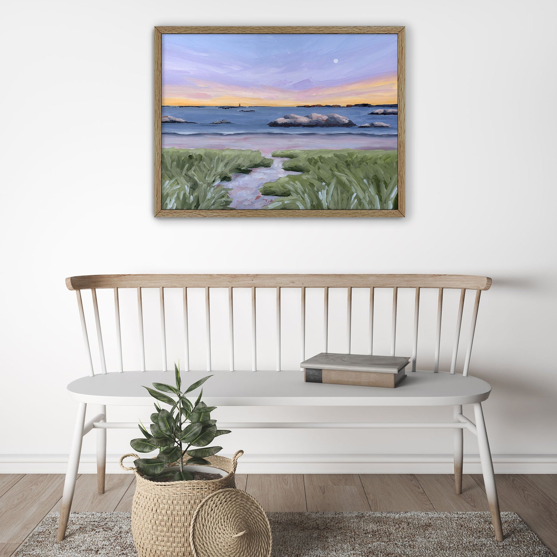 ’Sandy Cove’ Art Print - New England Wall - Artwork - Beach - coast - Coastal