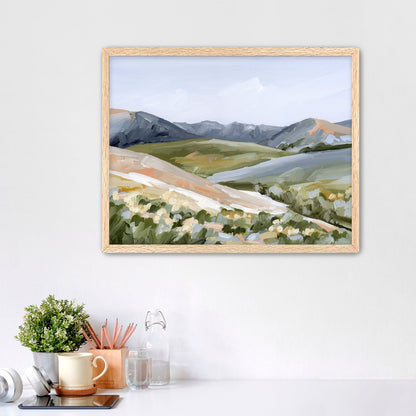 ’Seasons Mingling’ Art Print - Paper / 5x7 in / Oak Frame - Colorado Landscape - abstract - Artwork