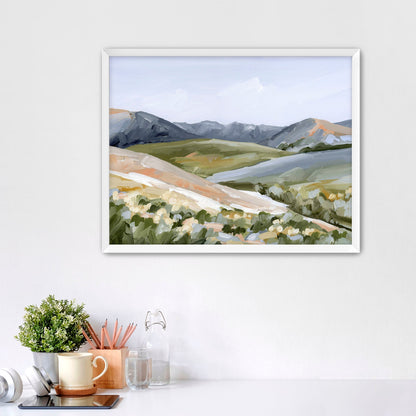 ’Seasons Mingling’ Art Print - Paper / 5x7 in / White Frame - Colorado Landscape - abstract - Artwork