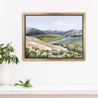 ’Seasons Mingling’ Art Print - Stretched Canvas / 8x10 in / Gold Frame - Colorado Landscape - abstract - Artwork