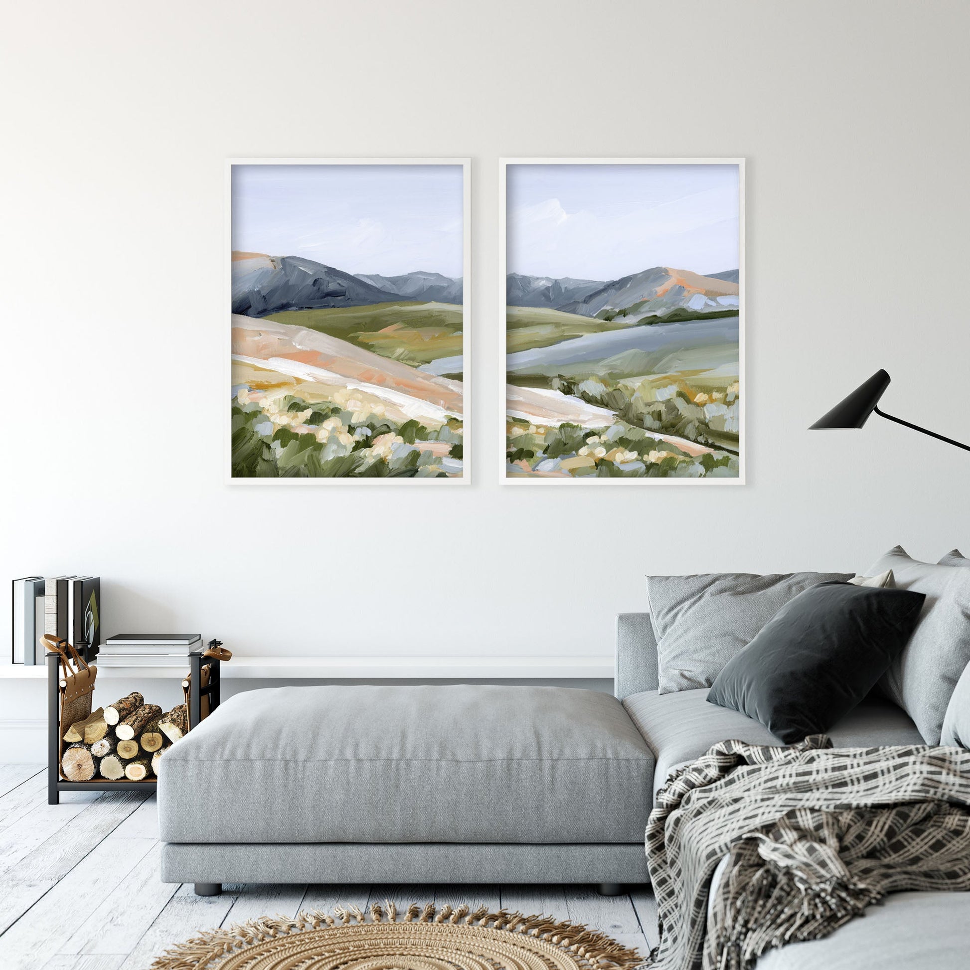 ’Seasons Mingling’ Diptych Art Print || Set of 2 - abstract - Artwork - Colorado - Springs