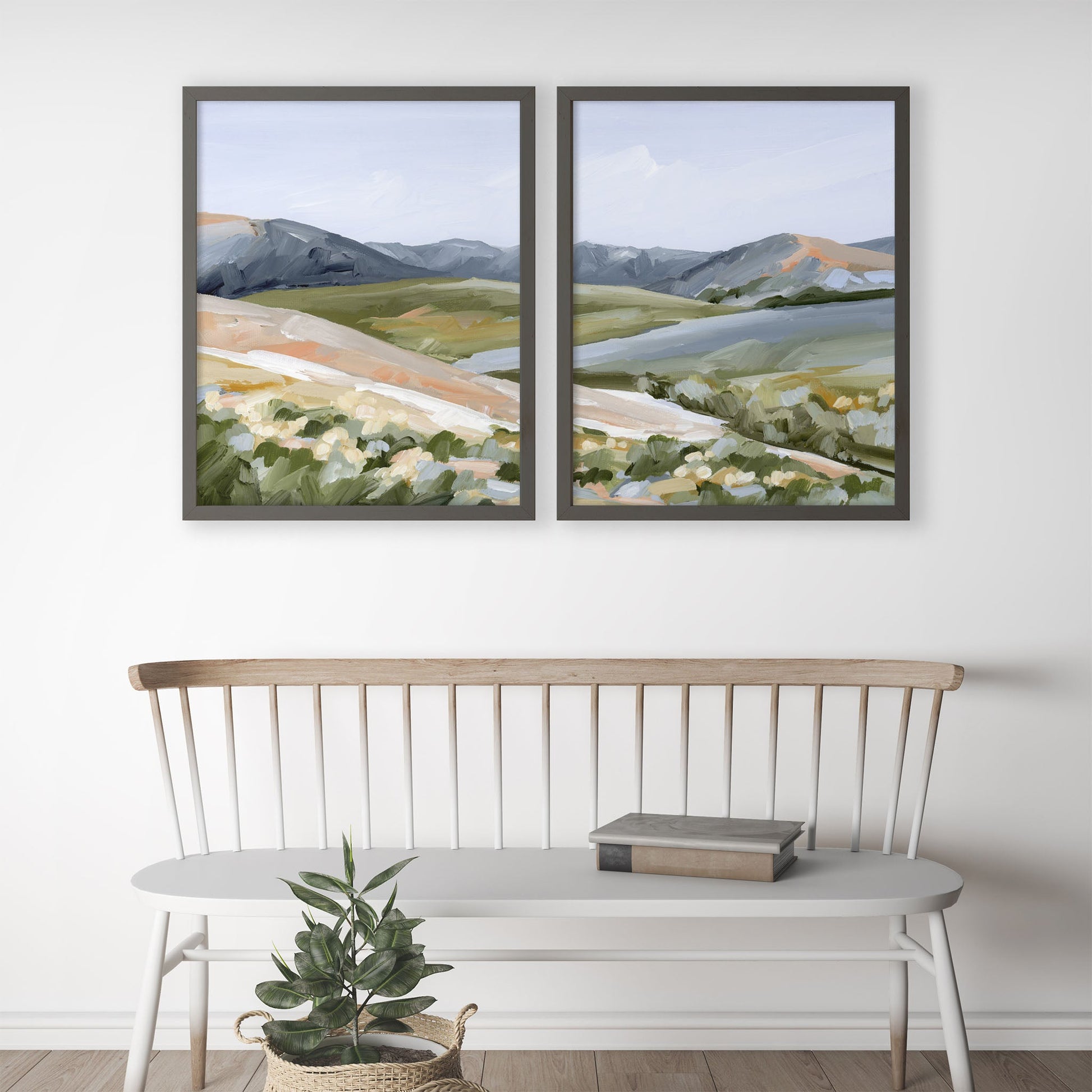 ’Seasons Mingling’ Diptych Art Print || Set of 2 - abstract - Artwork - Colorado - Springs