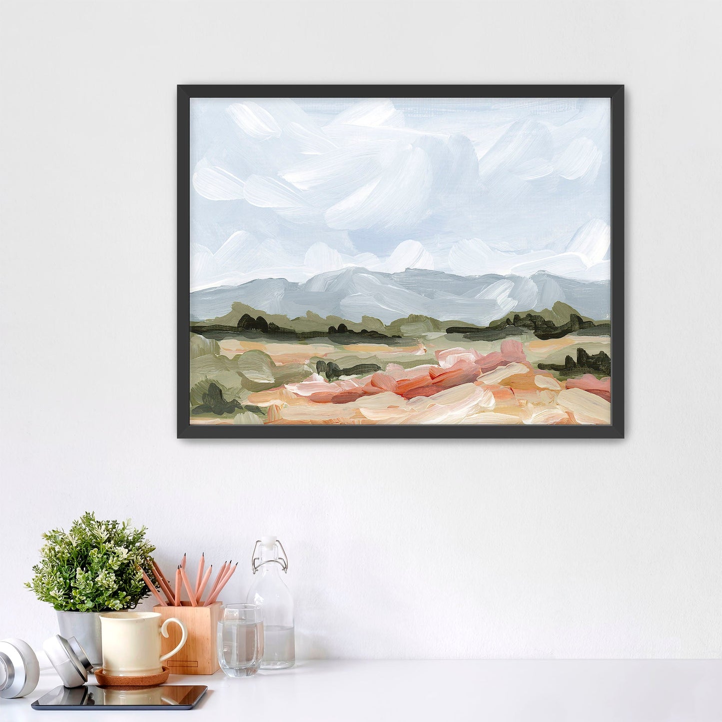 ’Sedalia I’ Art Print - Paper / 5x7 in / Black Frame - Abstract Mountain Wall - abstract - Artwork - Colorado