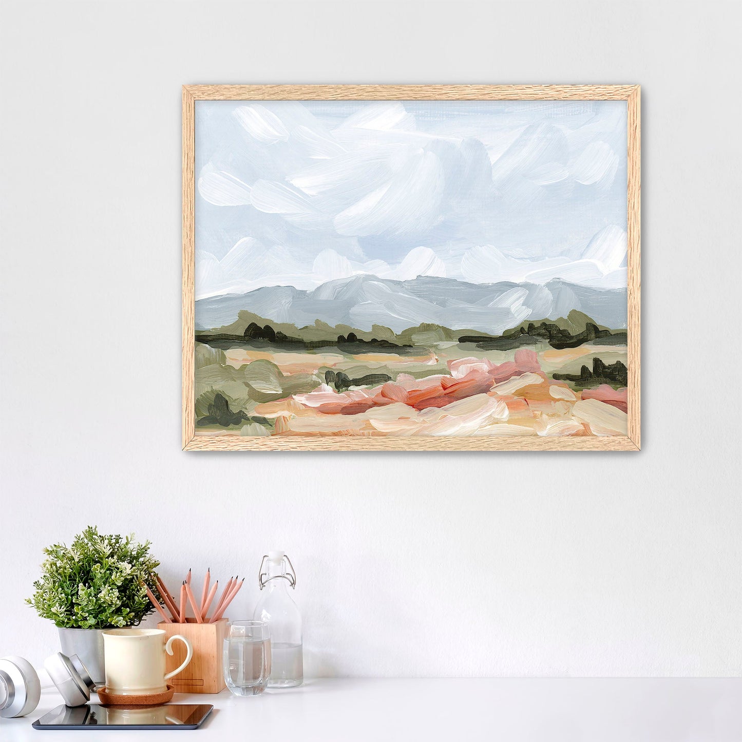 ’Sedalia I’ Art Print - Paper / 5x7 in / Oak Frame - Abstract Mountain Wall - abstract - Artwork - Colorado - Landscape