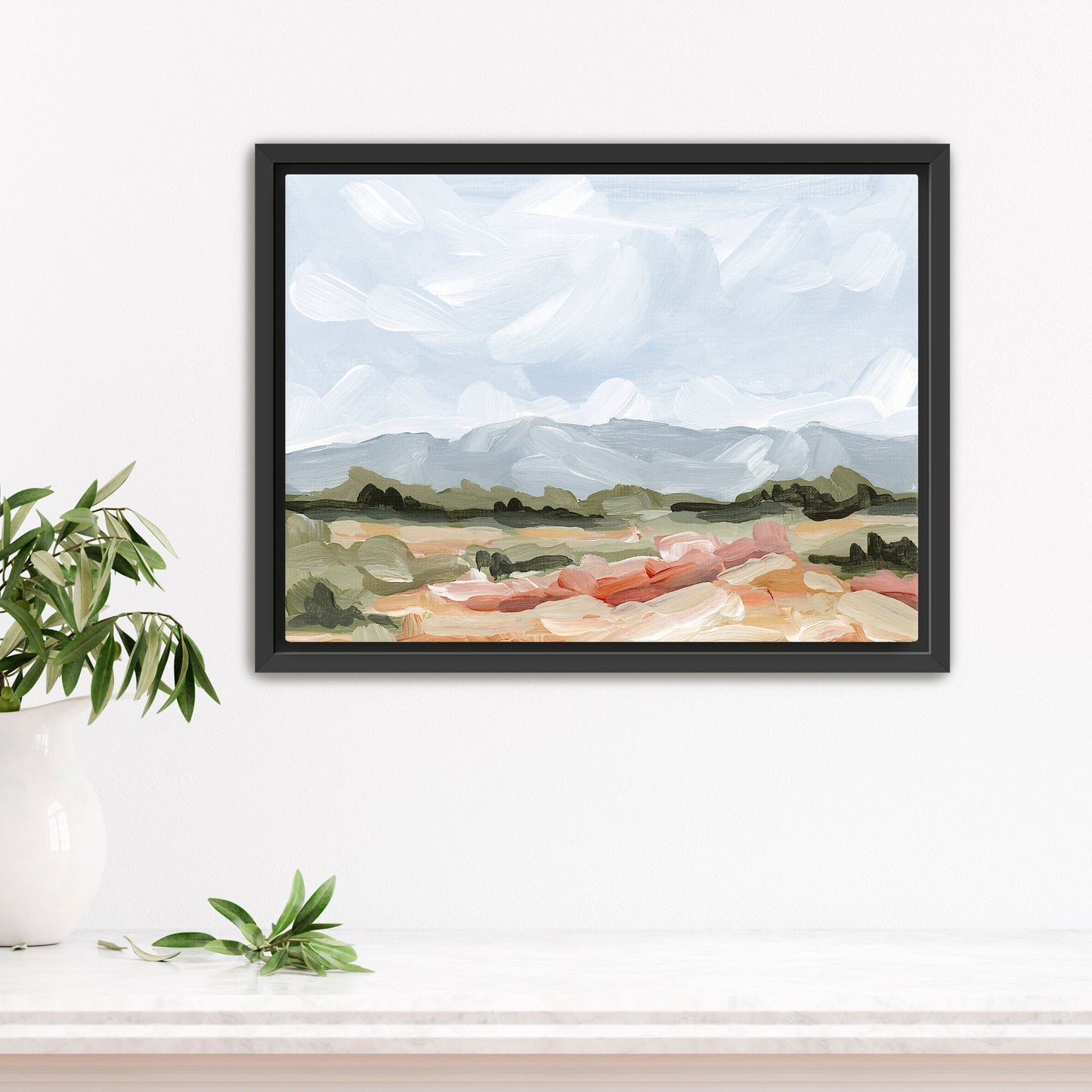 ’Sedalia I’ Art Print - Stretched Canvas / 8x10 in / Black Frame - Abstract Mountain Wall - abstract - Artwork