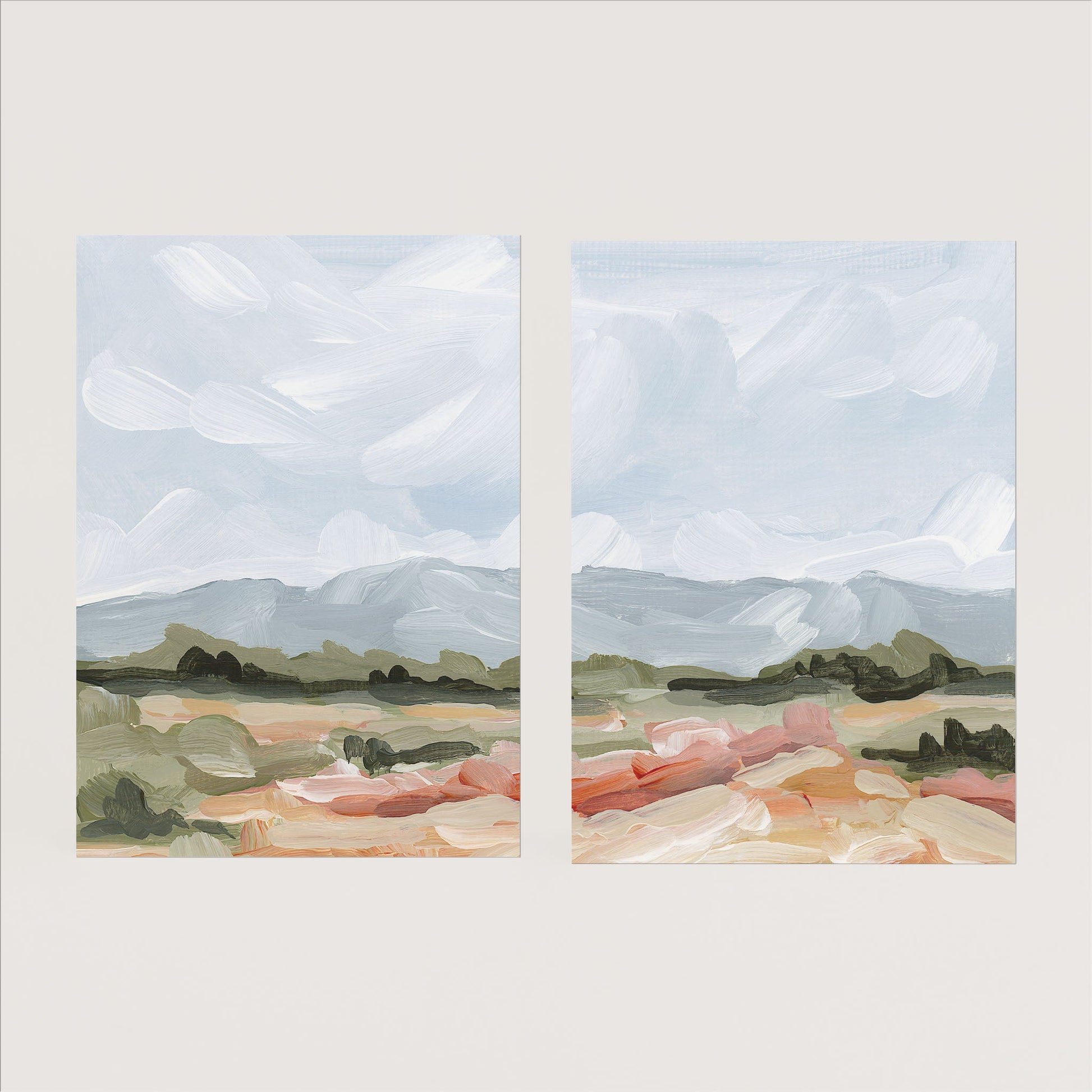 ’Sedalia I’ Diptych Art Print || Set of 2 - Paper / 5x7 in / No Frame - abstract - Artwork - Colorado