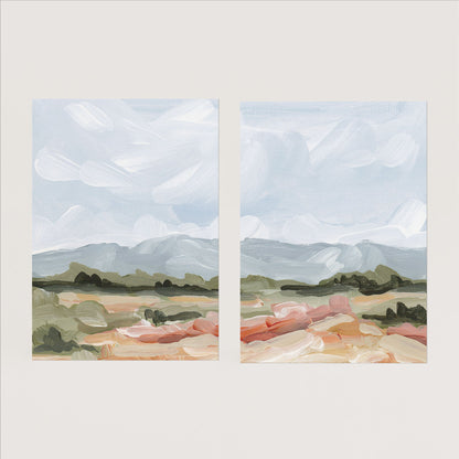 ’Sedalia I’ Diptych Art Print || Set of 2 - Paper / 5x7 in / No Frame - abstract - Artwork - Colorado