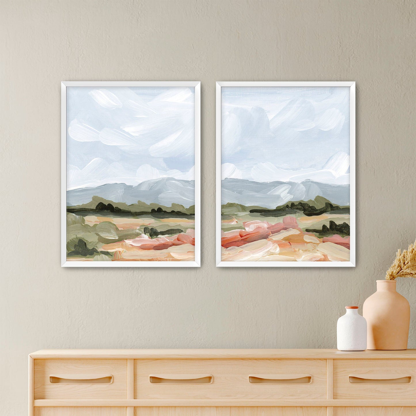 ’Sedalia I’ Diptych Art Print || Set of 2 - Paper / 5x7 in / White Frame - abstract - Artwork - Colorado