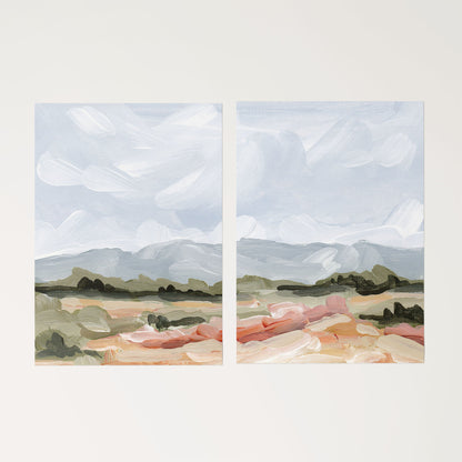 ’Sedalia I’ Diptych Art Print || Set of 2 - Rolled Canvas / 8x10 in / No Frame - abstract - Artwork - Colorado