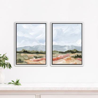 ’Sedalia I’ Diptych Art Print || Set of 2 - Stretched Canvas / 8x10 in / White Frame - abstract - Artwork - Colorado