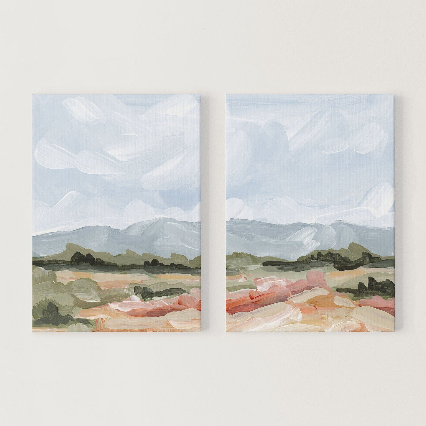 ’Sedalia I’ Diptych Art Print || Set of 2 - Stretched Canvas / 8x10 in / No Frame - abstract - Artwork - Colorado