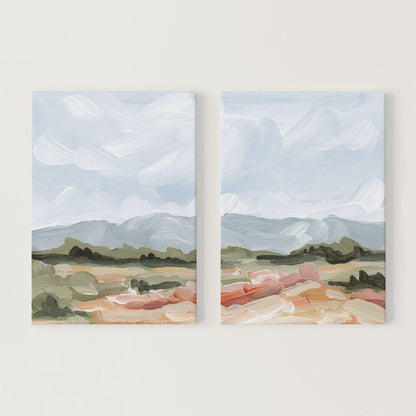 ’Sedalia I’ Diptych Art Print || Set of 2 - Stretched Canvas / 8x10 in / No Frame - abstract - Artwork - Colorado