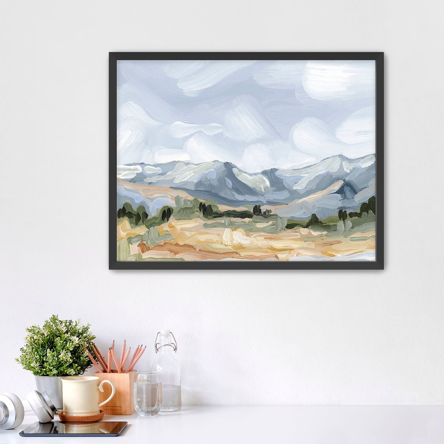 ’Sedalia II’ Art Print - Paper / 5x7 in / Black Frame - Colorado Mountain Scenery Wall Decor - abstract - Artwork