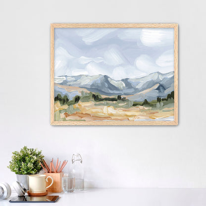 ’Sedalia II’ Art Print - Paper / 5x7 in / Oak Frame - Colorado Mountain Scenery Wall Decor - abstract - Artwork