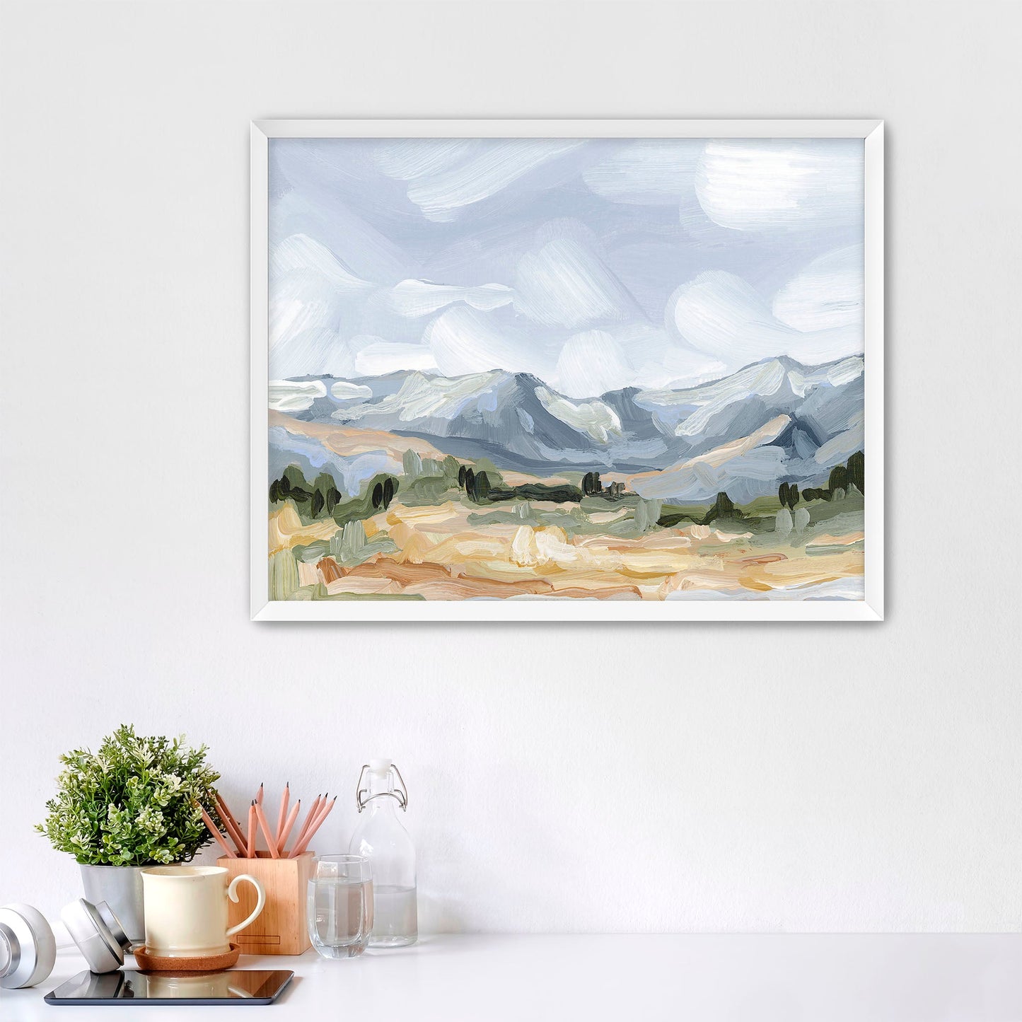 ’Sedalia II’ Art Print - Paper / 5x7 in / White Frame - Colorado Mountain Scenery Wall Decor - abstract - Artwork