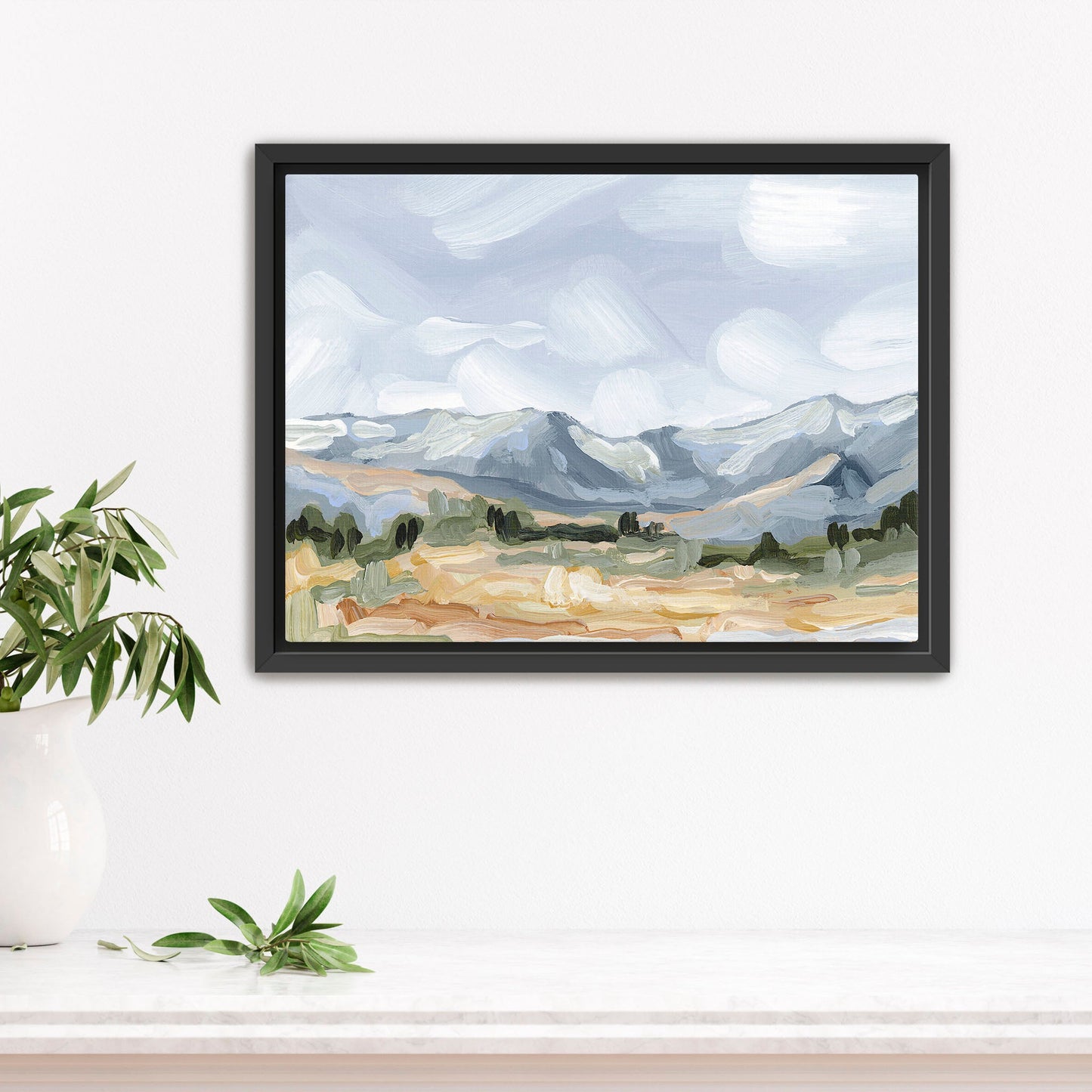 ’Sedalia II’ Art Print - Stretched Canvas / 8x10 in / Black Frame - Colorado Mountain Scenery Wall Decor - abstract