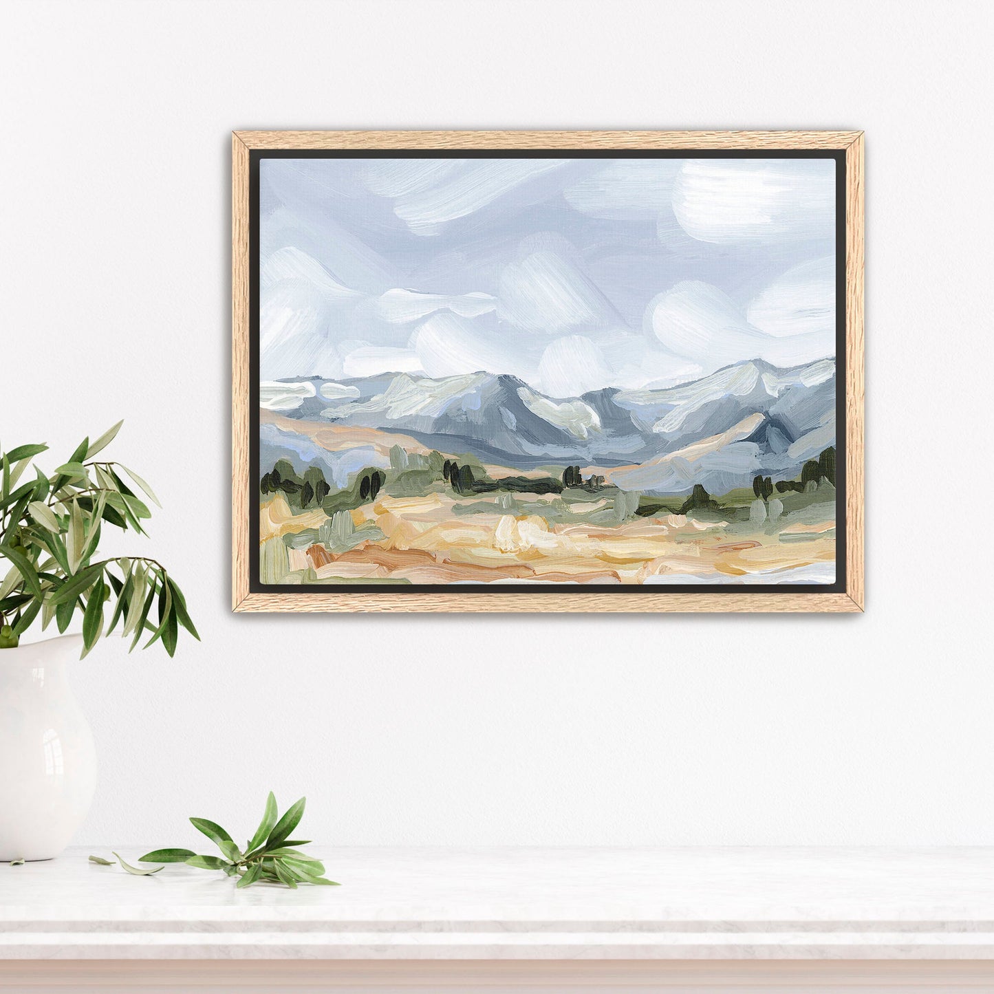 ’Sedalia II’ Art Print - Stretched Canvas / 8x10 in / Oak Frame - Colorado Mountain Scenery Wall Decor - abstract