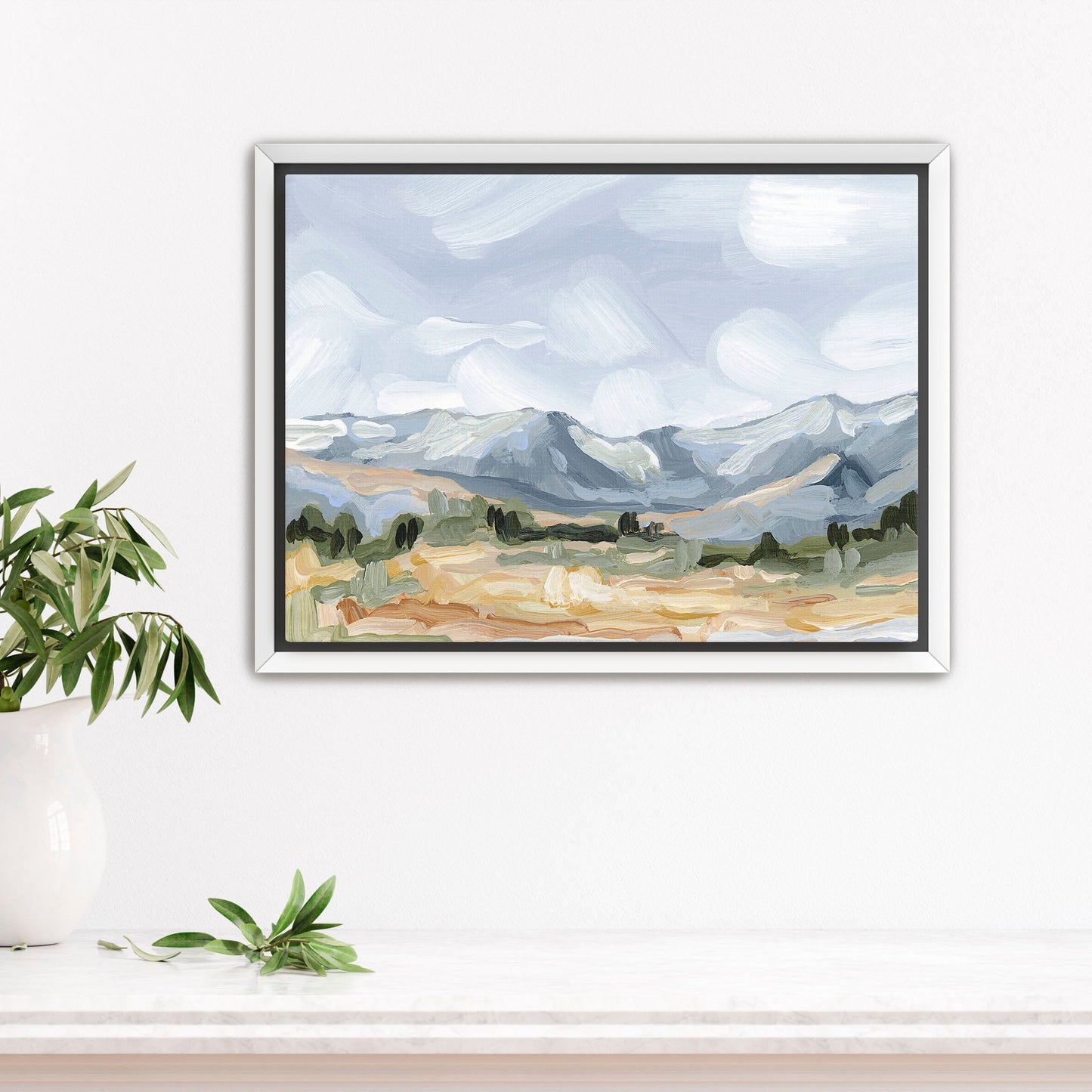 ’Sedalia II’ Art Print - Stretched Canvas / 8x10 in / White Frame - Colorado Mountain Scenery Wall Decor - abstract