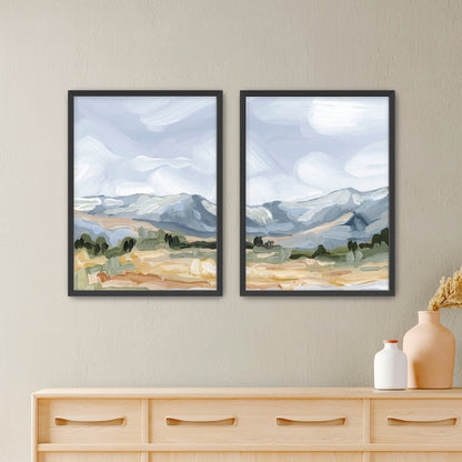 ’Sedalia II’ Diptych Art Print || Set of 2 - Paper / 5x7 in / Black Frame - abstract - Artwork - Colorado