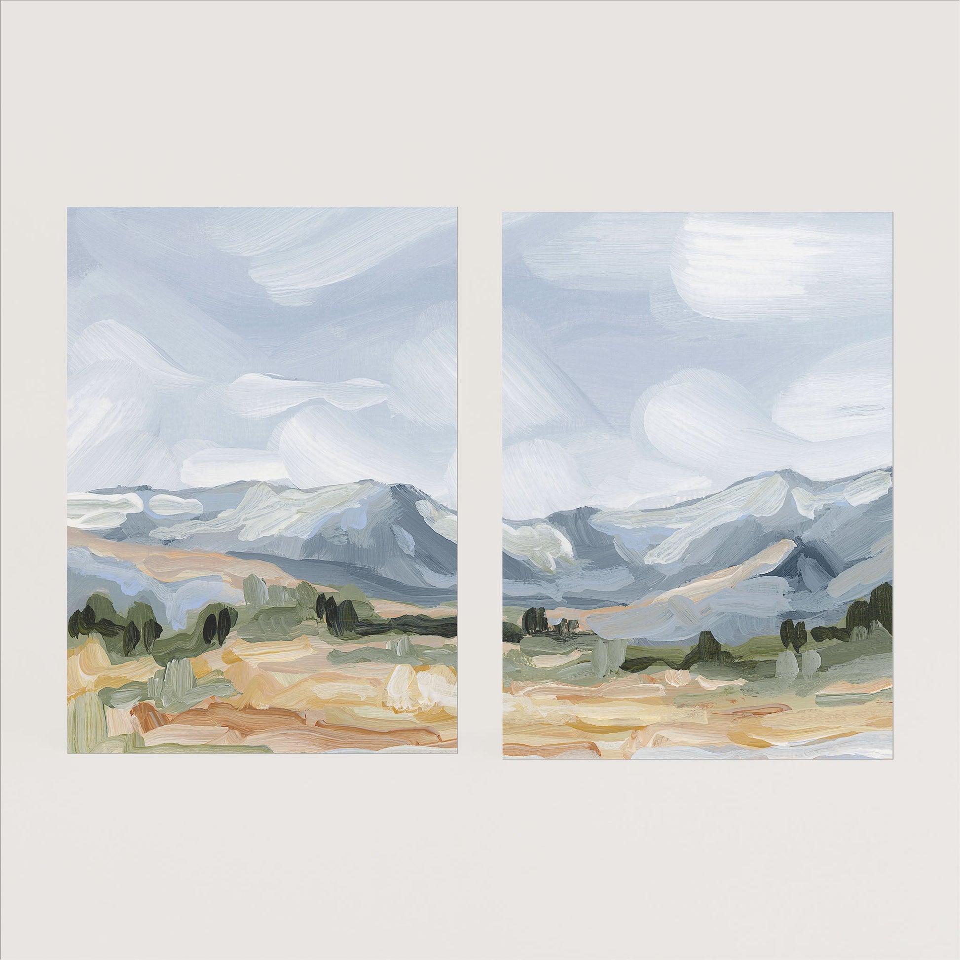 ’Sedalia II’ Diptych Art Print || Set of 2 - Paper / 5x7 in / No Frame - abstract - Artwork - Colorado