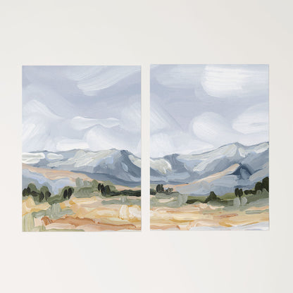 ’Sedalia II’ Diptych Art Print || Set of 2 - Rolled Canvas / 8x10 in / No Frame - abstract - Artwork - Colorado