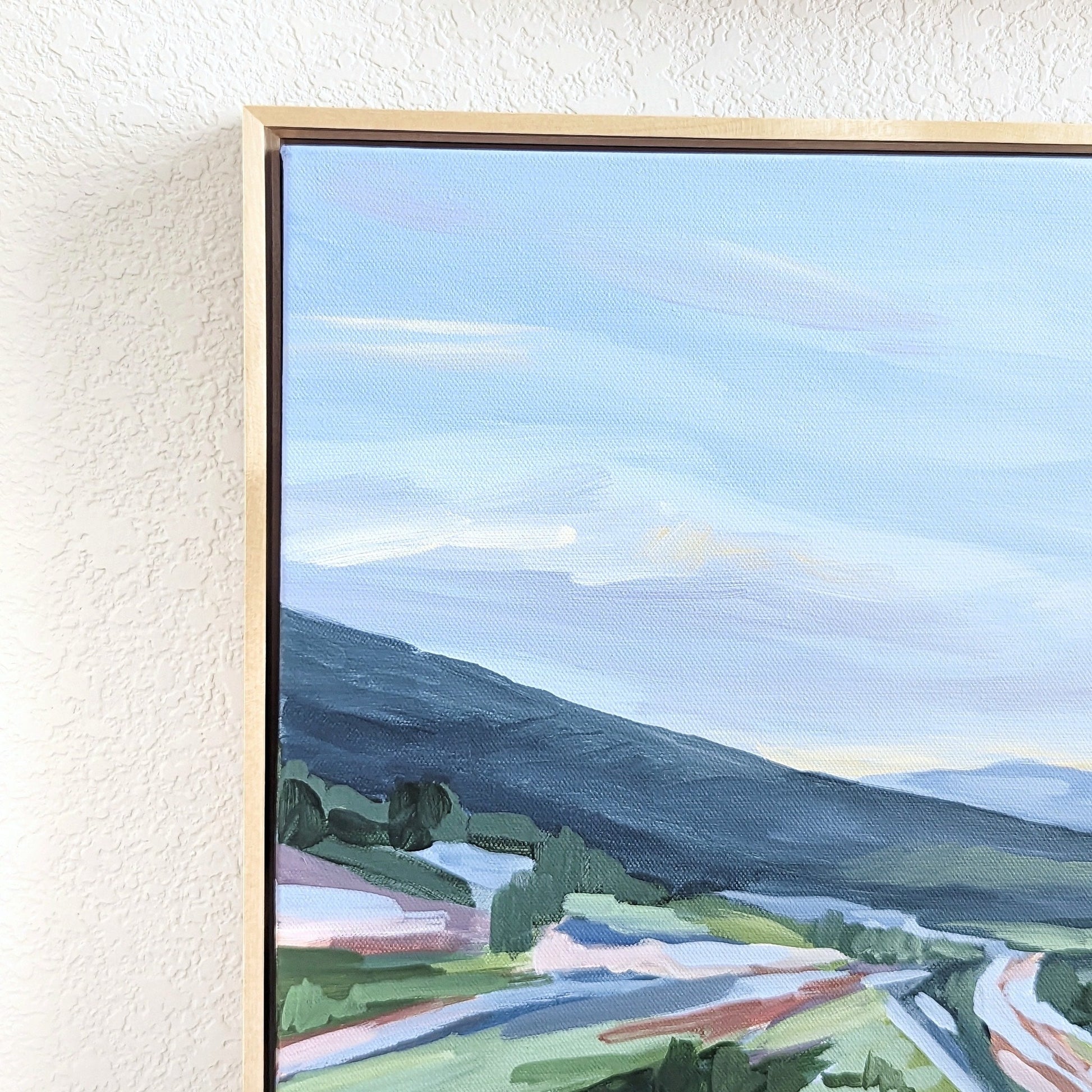 ’Shadows in the Valley’ Original Painting || Framed 18x24 - Vail Colorado Landscape - ’Eagle River’ - abstract