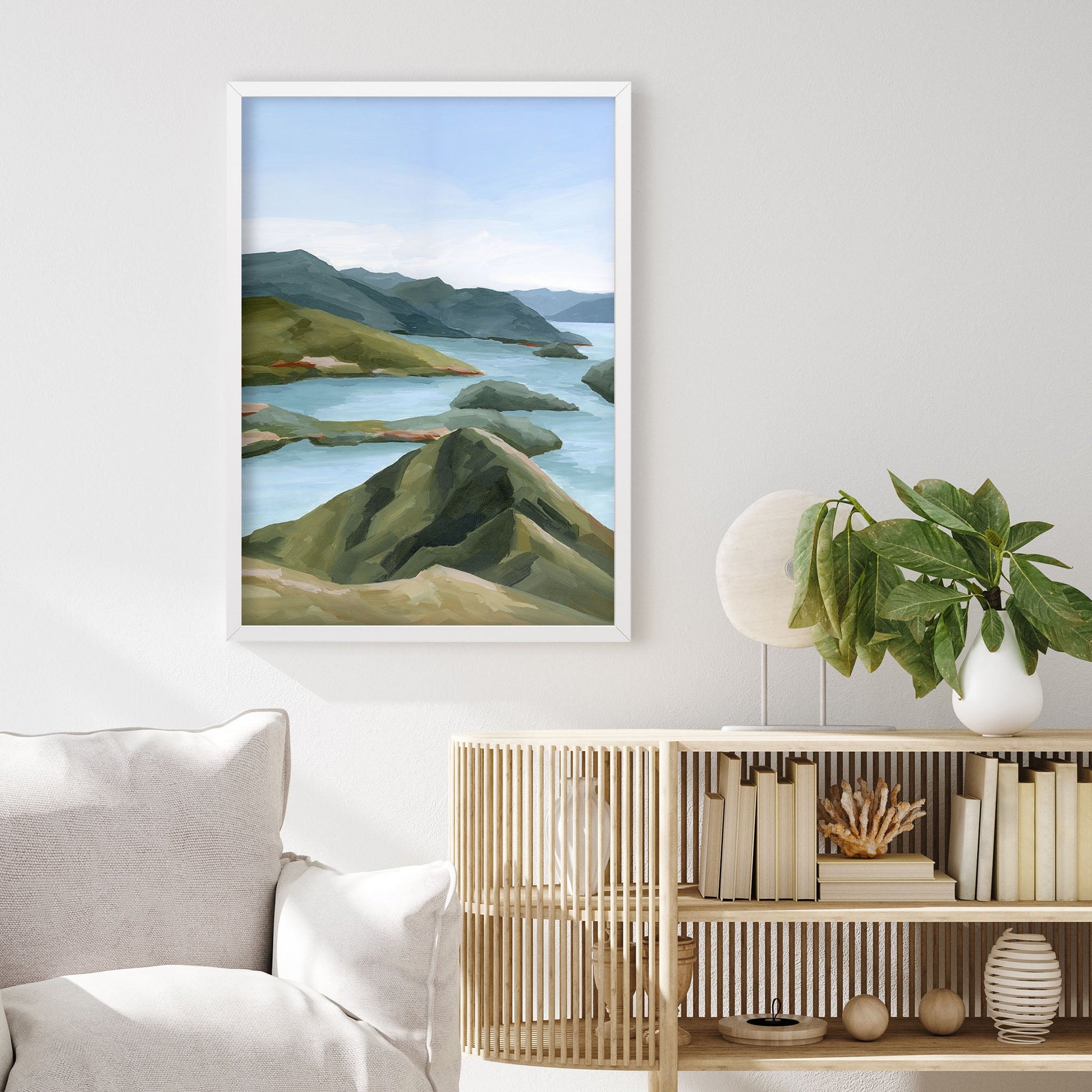 ’Shifting Light’ Art Print New Zealand Coastal Wall Decor abstract Artwork coast