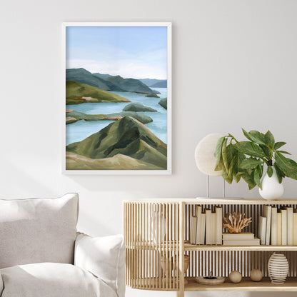 ’Shifting Light’ Art Print - New Zealand Coastal Wall Decor - abstract - Artwork - coast