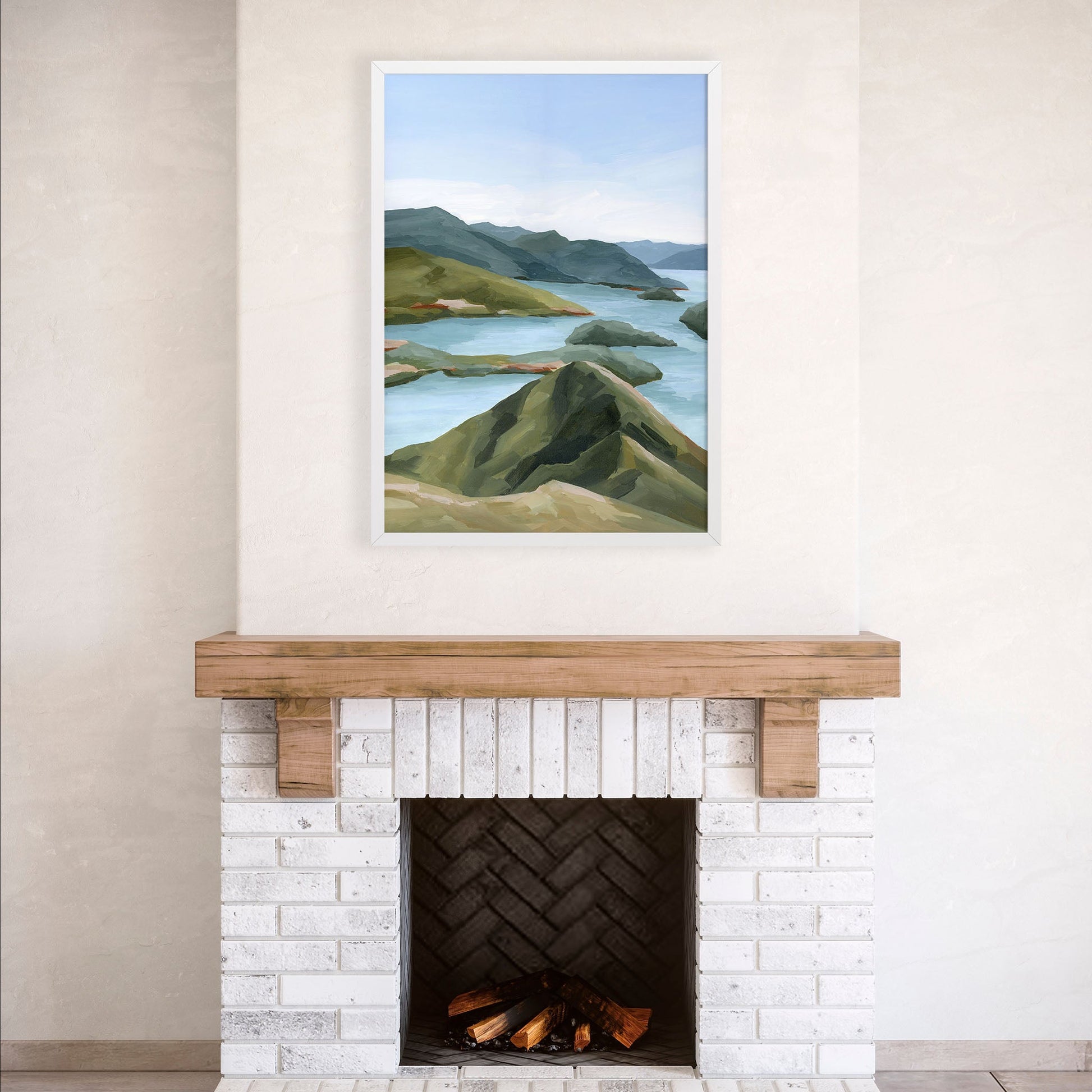 ’Shifting Light’ Art Print New Zealand Coastal Wall Decor abstract Artwork coast