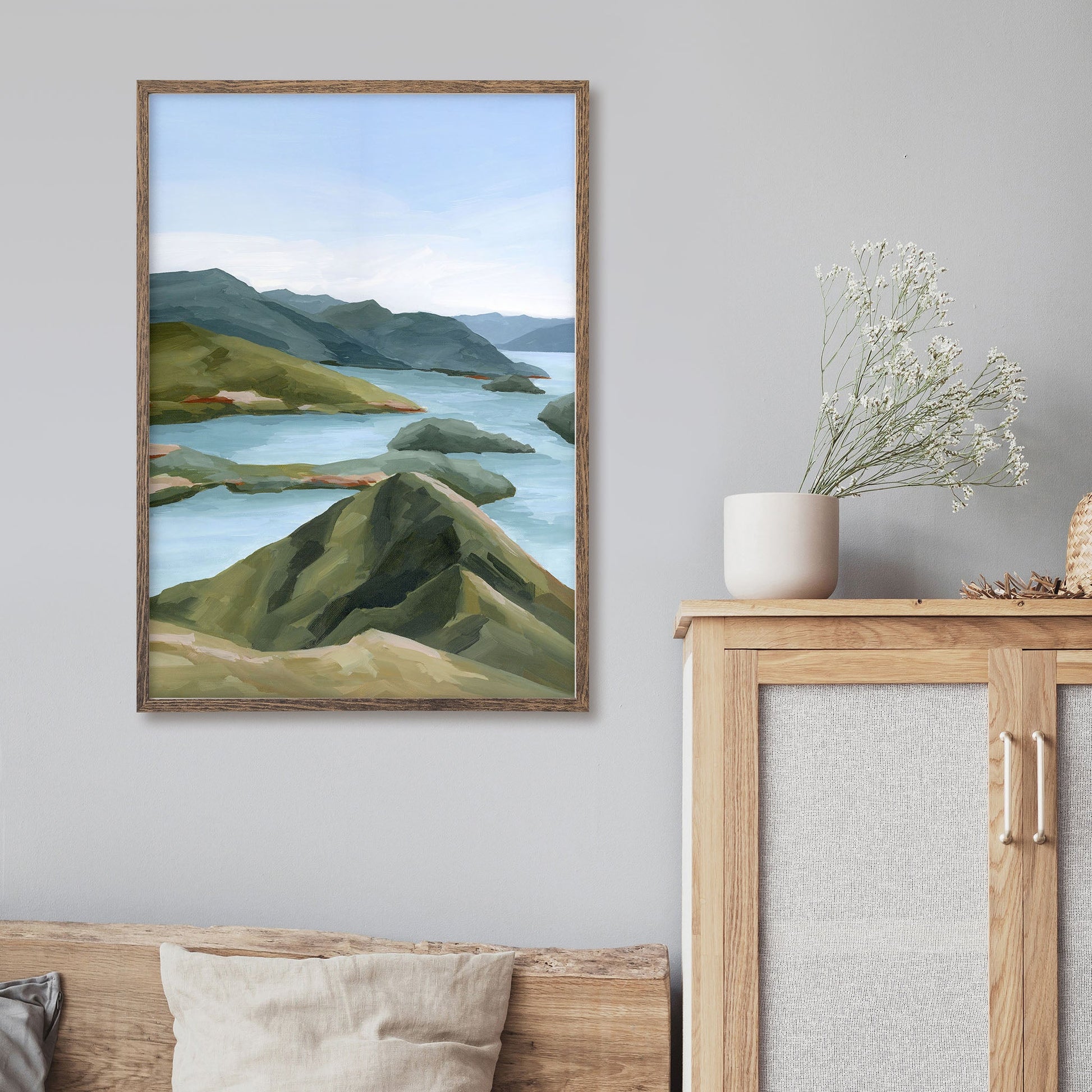 ’Shifting Light’ Art Print New Zealand Coastal Wall Decor abstract Artwork coast