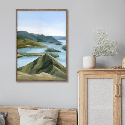 ’Shifting Light’ Art Print - New Zealand Coastal Wall Decor - abstract - Artwork - coast