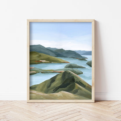 ’Shifting Light’ Art Print - New Zealand Coastal Wall Decor - abstract - Artwork - coast