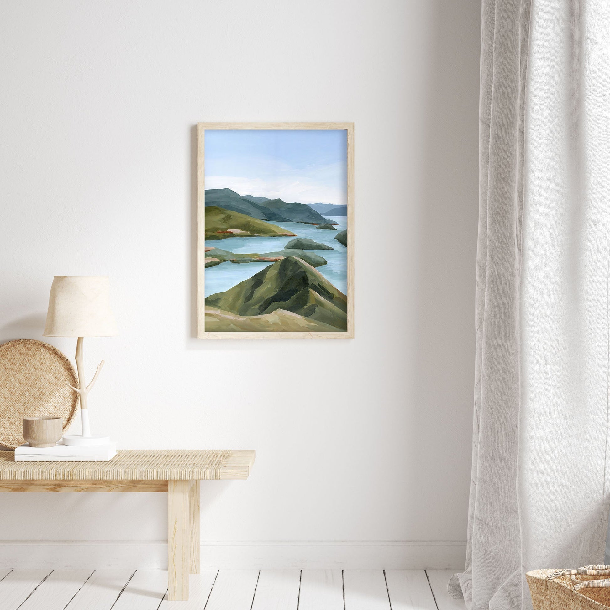 ’Shifting Light’ Art Print New Zealand Coastal Wall Decor abstract Artwork coast