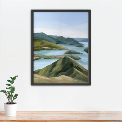 ’Shifting Light’ Art Print - Paper / 5x7 in / Black Frame - New Zealand Coastal Wall Decor - abstract - Artwork - coast