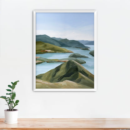 ’Shifting Light’ Art Print - Paper / 5x7 in / White Frame - New Zealand Coastal Wall Decor - abstract - Artwork - coast