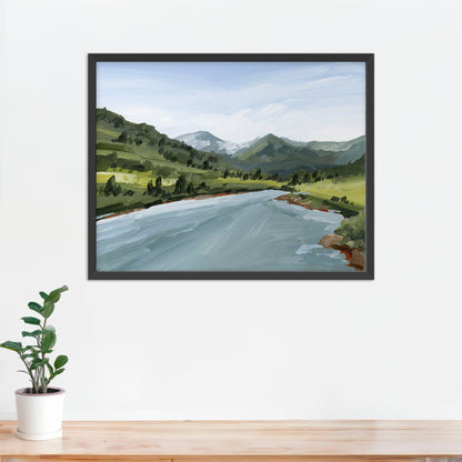 ’Slate River’ Art Print - Paper / 5x7 in / Black Frame - Crested Butte Colorado - abstract - Artwork