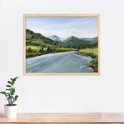 ’Slate River’ Art Print - Paper / 5x7 in / Oak Frame - Crested Butte Colorado - abstract - Artwork