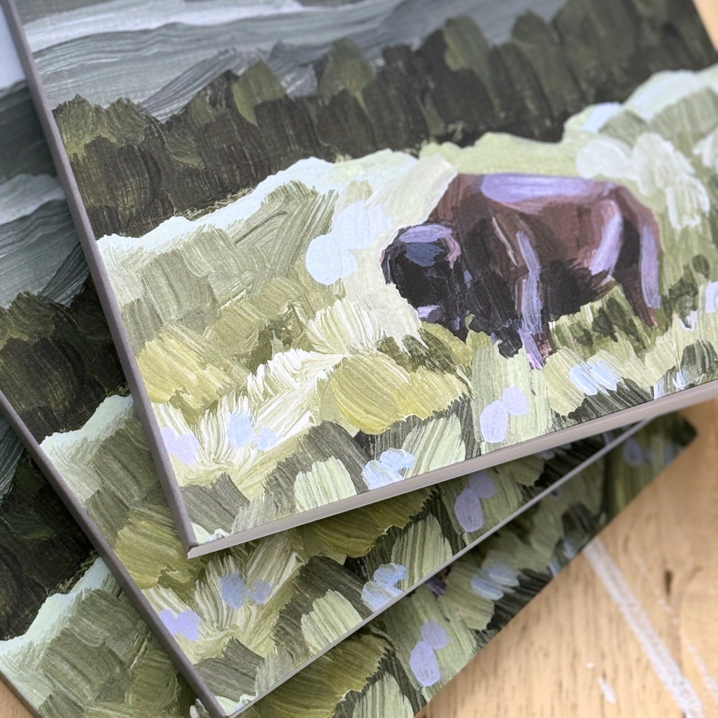 Small Bison Notebook - Landscape Travel Journal - christmas gift - Gifts - journal