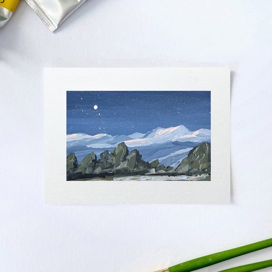 "Stargazing" Original Painting || 5x7