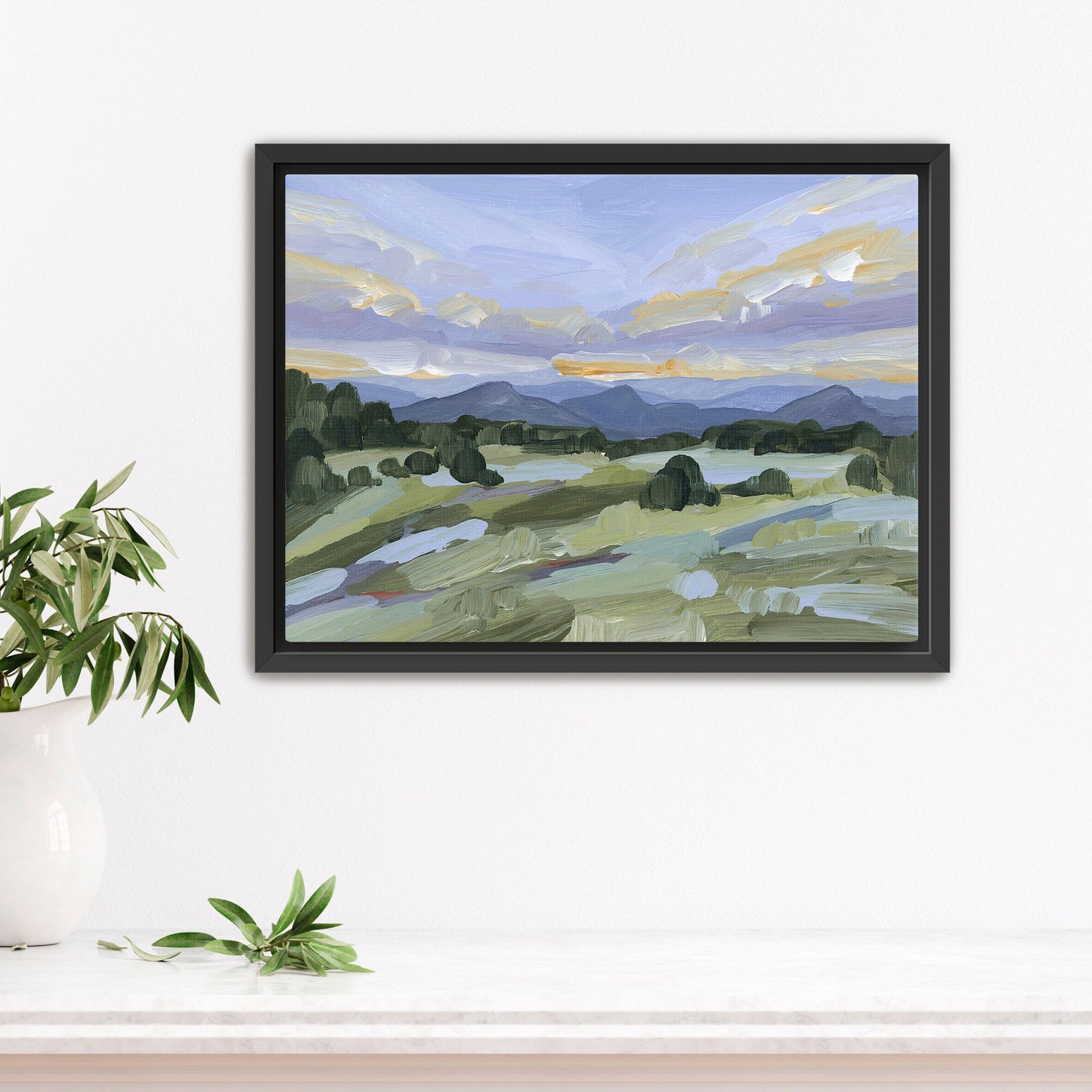 ’Steamboat Springs’ Art Print - Stretched Canvas / 8x10 in / Black Frame - abstract - Artwork - Colorado - Landscape